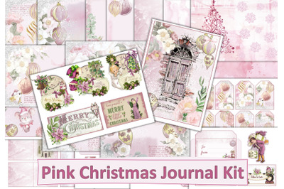 Printable Pink Christmas Journal Kit