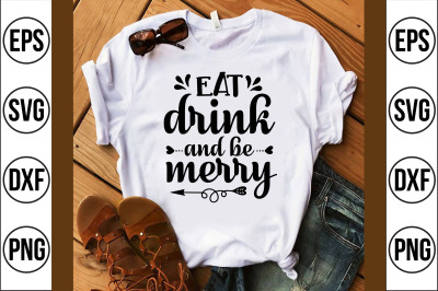 eat drink and be merry svg cut file