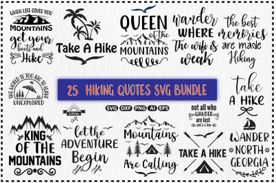 Hiking Quotes SVG Bundle