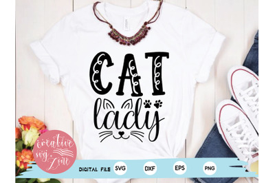 cat lady svg