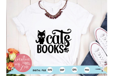 cats books svg