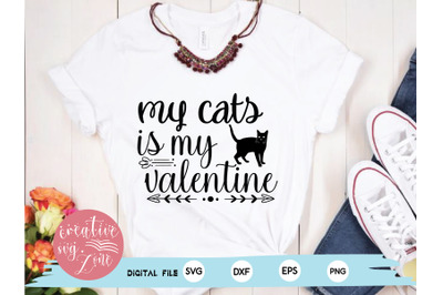 my cats is my valentine svg