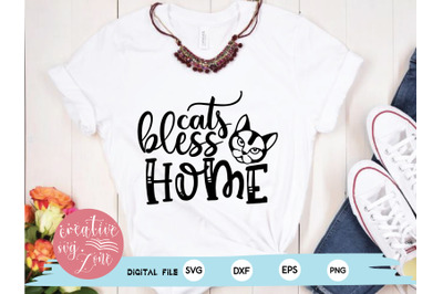 cats bless home svg