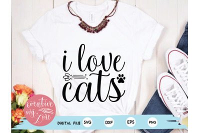 i love cats svg