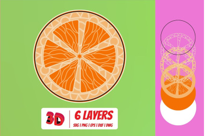 3D Orange SVG Cut File