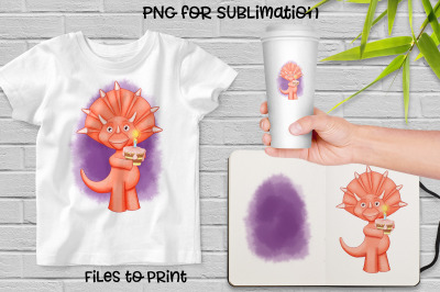 Dino party sublimation. Design for printing