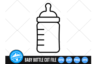 Baby Bottle SVG | Milk Bottle Silhouette Cut File | Newborn SVG