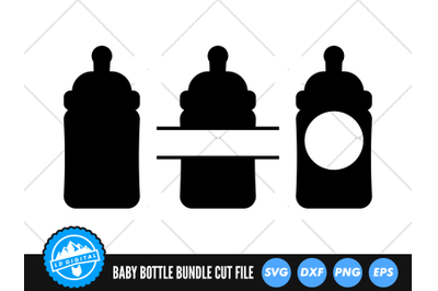 Baby Bottle SVG | Milk Bottle Silhouette Cut File | Newborn SVG