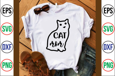 cat mom svg cut file