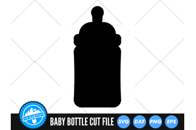 Baby Bottle SVG | Milk Bottle Silhouette Cut File | Newborn SVG