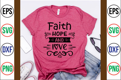 faith hope and love svg cut file