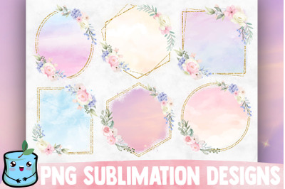 Pastel Watercolor Sublimation Frames