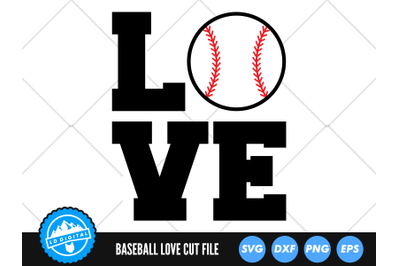Baseball Stacked Love SVG | Softball Mom Cut File | Baseball SVG