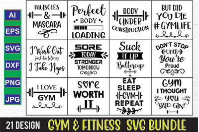 GYM SVG DESIGN BUNDLE