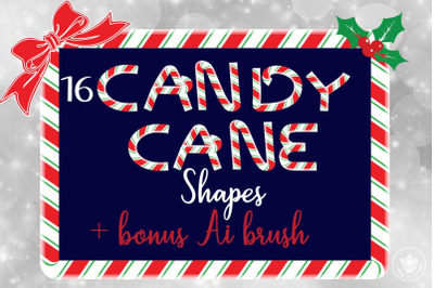 Candy Cane Shapes and AI brush