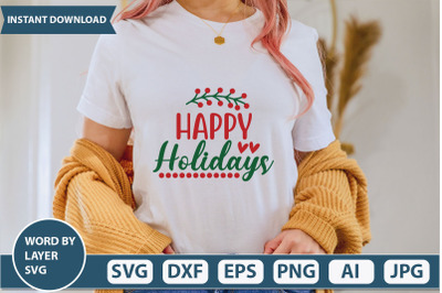 HAPPY HOLIDAYS SVG