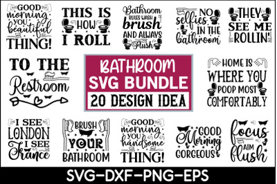 Bathroom Quotes SVG Bundle