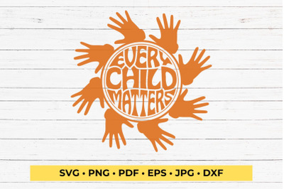 Every Child Matters design with palms