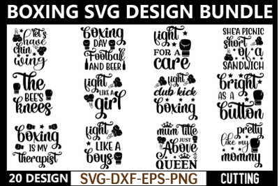 Boxing SVG bundle