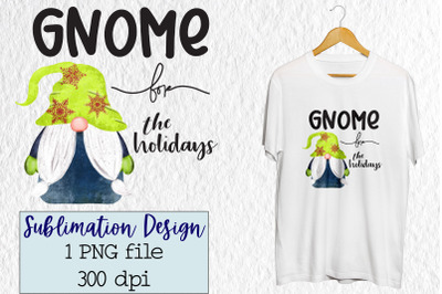 Sublimation Christmas, Gnome for the holidays