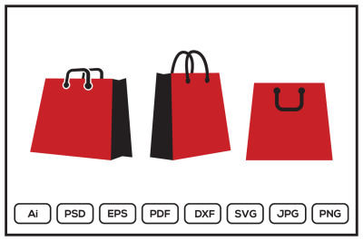 Shopping bag design illustration