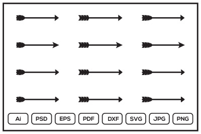 Set of arrows sign design illustration