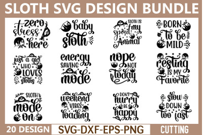 Sloth Svg Bundle