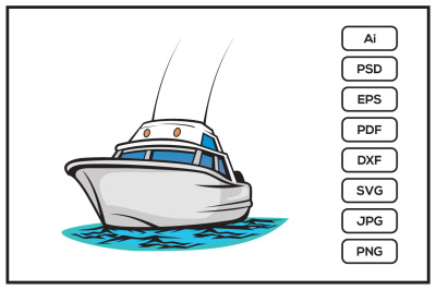 Boat design illustration