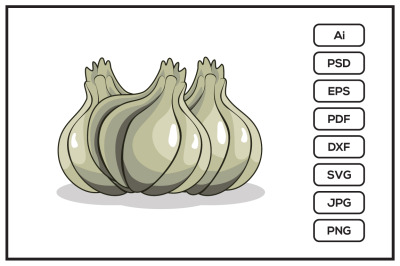 Garlic design illustration