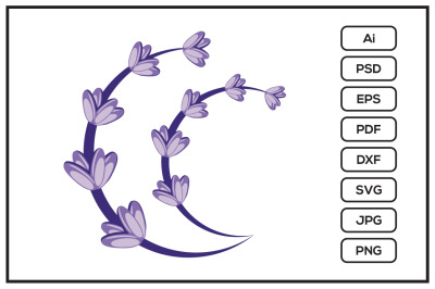 Lavender flower design illustration