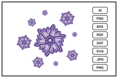 Lavender flower design illustration