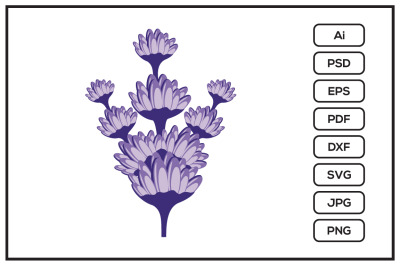 Lavender flower design illustration