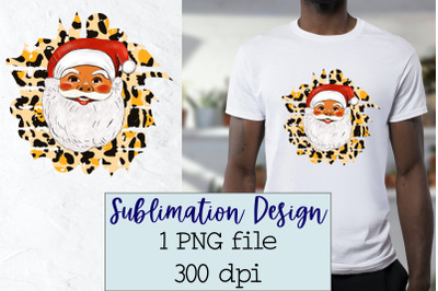 Santa Head PNG, Christmas Sublimation design