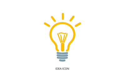Electric Illumination Light Bulb Idea Icon. Vector