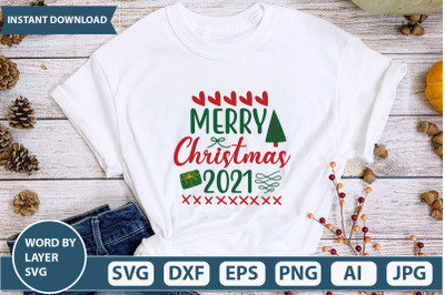 merry Christmas 2021 SVG