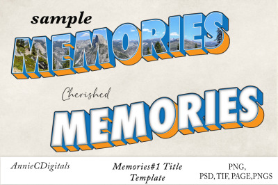 Memories Photo Title and Template