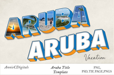 Aruba Photo Title and Template