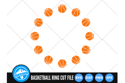 Basketball Circle Monogram SVG |  Basketball Round Name Frame SVG