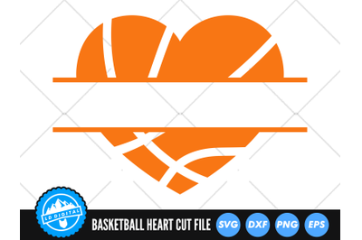 Basketball Heart Monogram SVG | Basketball Cut File | Basketball Love