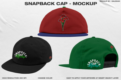 Snapback Cap - Mockup