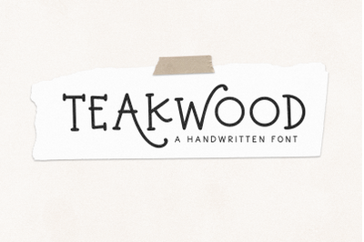 Teakwood - Handwritten Farmhouse Font