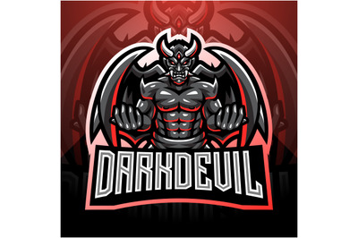 Dark devil esport mascot logo design