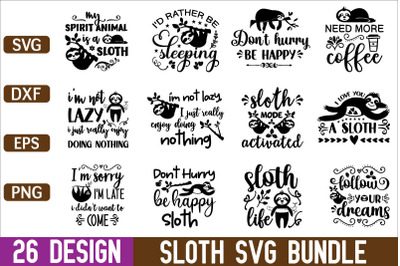 sloth Svg Bundle