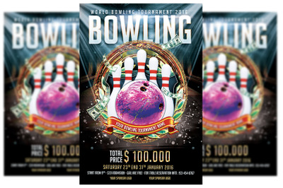 Bowling Tournament Flyer Template