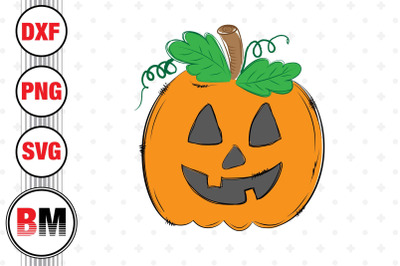 Pumpkin Face SVG&2C; PNG&2C; DXF Files