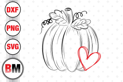 Hand Drawn Pumpkin SVG&2C; PNG&2C; DXF Files