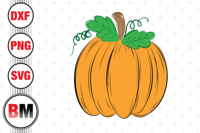 Hand Drawn Pumpkin SVG&2C; PNG&2C; DXF Files