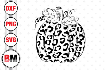 Hand Drawn Pumpkin Leopard SVG&2C; PNG&2C; DXF Files