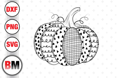 Hand Drawn Pumpkin SVG&2C; PNG&2C; DXF Files