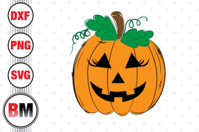 Pumpkin Face SVG&2C; PNG&2C; DXF Files